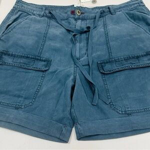 NWT Sundance Blue‎  Cargo Tencel Short Women’s Size 14P